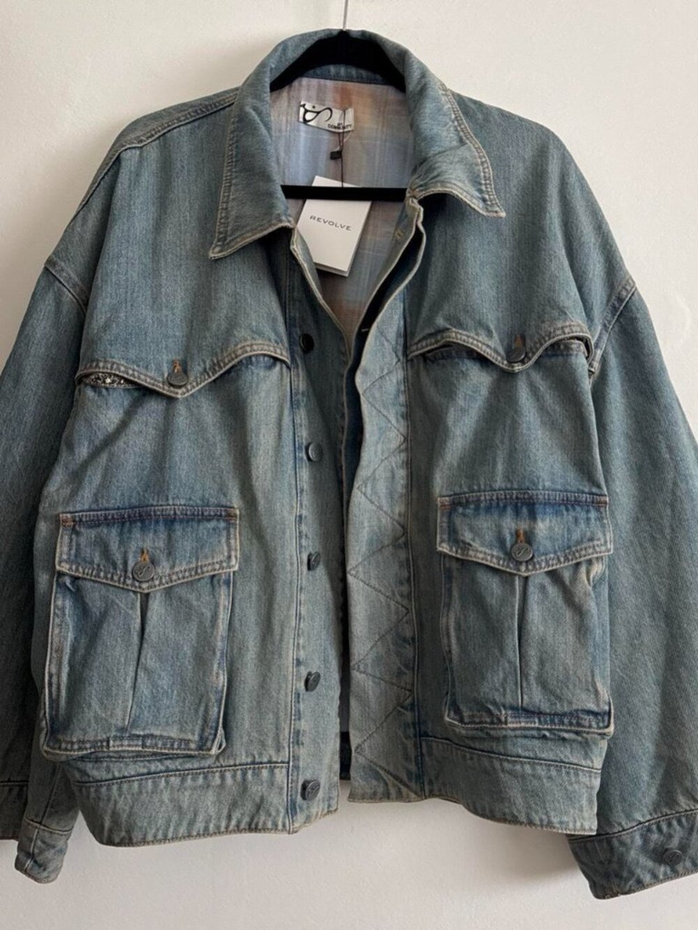 Art Community Washed Indigo Reversible 7 Pocket Japanese Denim Jacket
